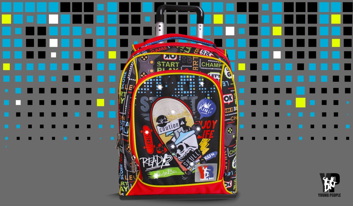 ZAINO DREAM TROLLEY CON LUCI YOUNG PEOPLE - SKATE